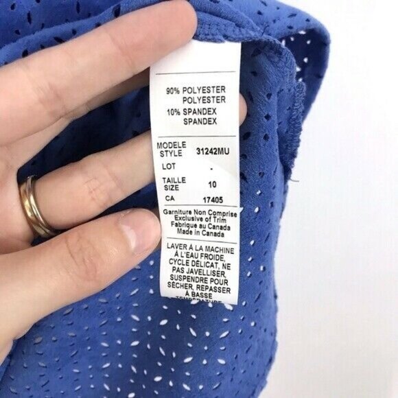 Conrad C Collection Top Women 10 Blue Suede Laser Cut - Picture 6 of 6